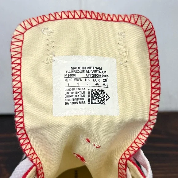 Converse Chuck Taylor All Star Low Top Sneakers – Fire Engine Red Women’s Size 9 - Picture 8 of 9